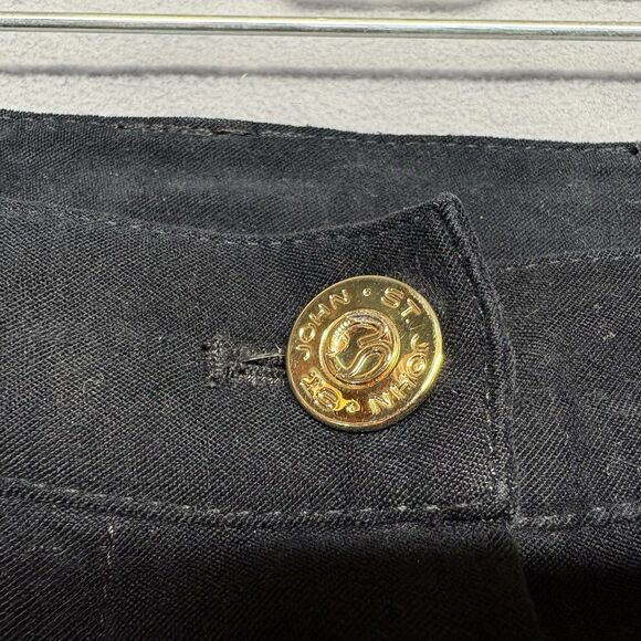 St John Sport By Marie Gray Pants Size 8 Black Straight Suede Feel Quiet Luxury - Picture 2 of 9